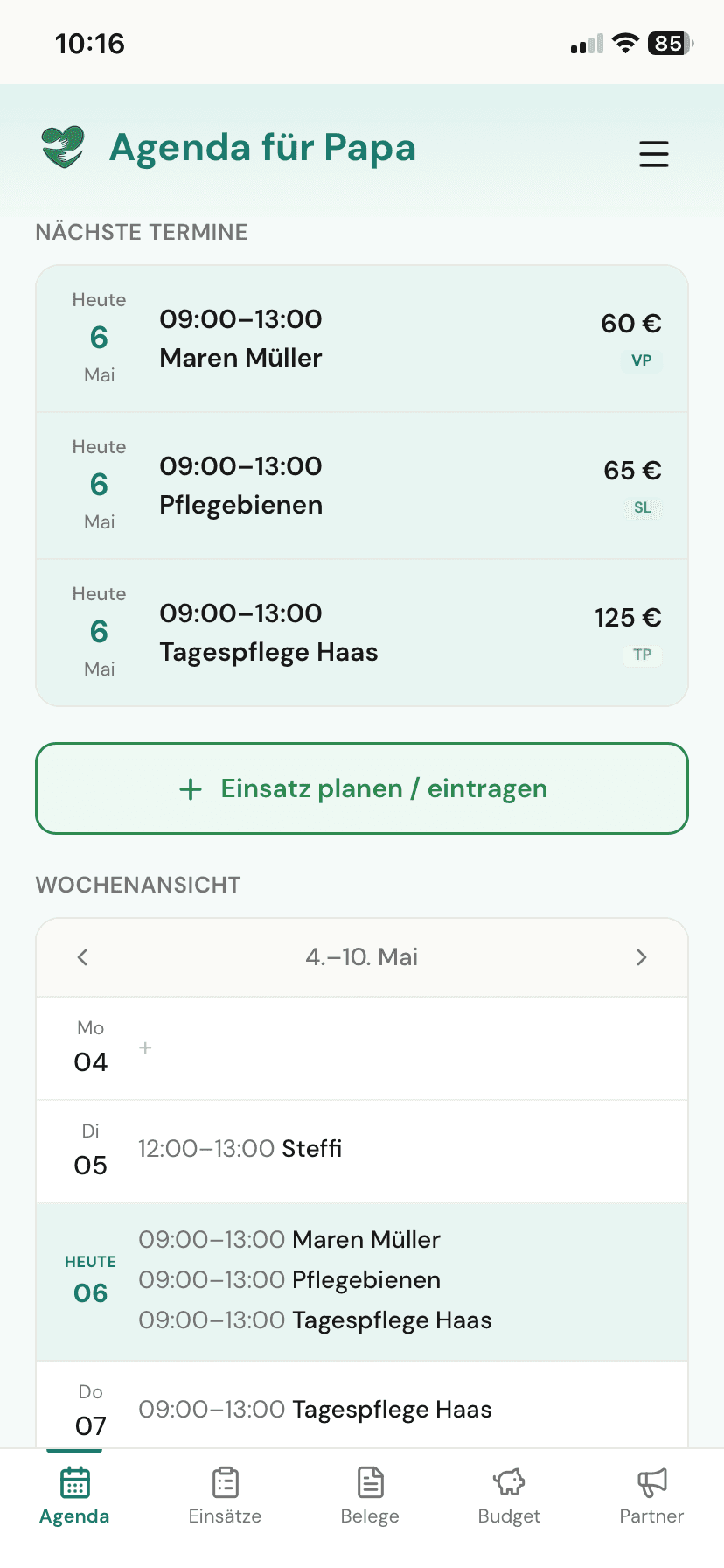 Agenda im Blick