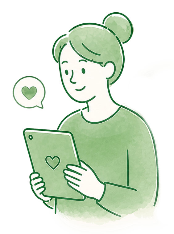 Person mit Tablet